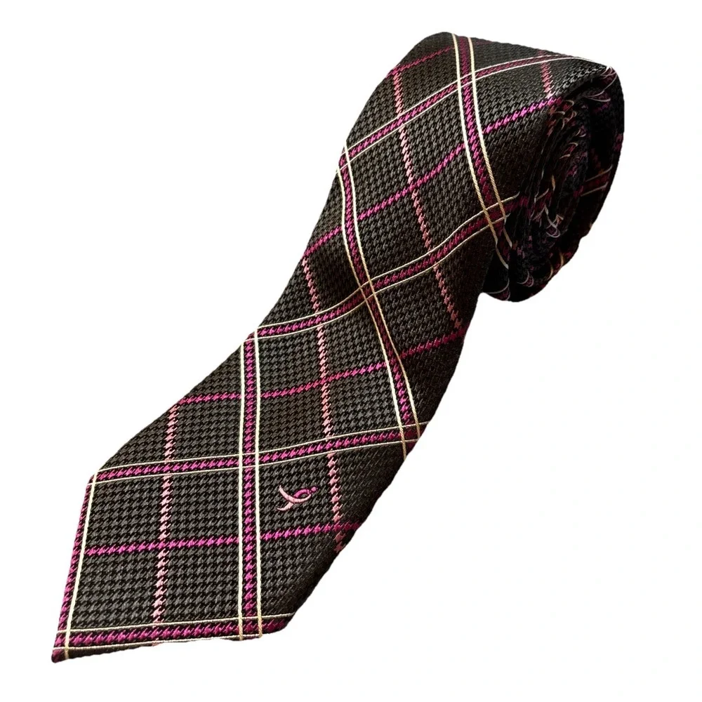 Knots For Hope Susan G Komen Breast Cancer Awareness Silk Tie